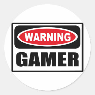 Waarschuwing GAMER Sticker