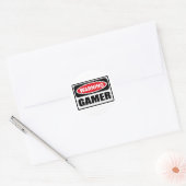 Waarschuwing GAMER Sticker (Envelop)