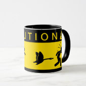 Waarschuwing: ganzen aanvallen mok (Voorkant rechts)