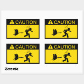 Waarschuwing: ganzen aanvallen rechthoekige sticker (Vel)