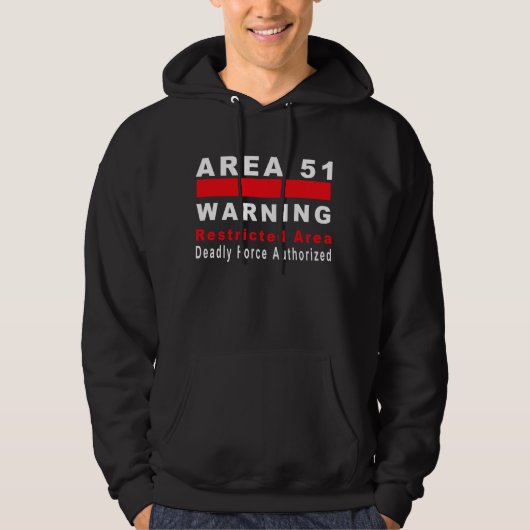 Waarschuwing gebied 51 hoodie (Voorkant)