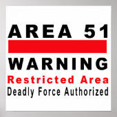 Waarschuwing gebied 51 poster (Voorkant)