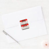 Waarschuwing gebied 51 ronde sticker (Envelop)