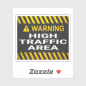 Waarschuwing gebied met veel verkeer sticker (Vel)