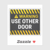 Waarschuwing Gebruik Andere Deur Sticker (Vel)