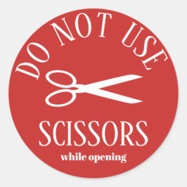 WAARSCHUWING Gebruik geen ronde schaar Sticker