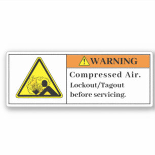 Waarschuwing Gecomprimeerd etiket Sticker