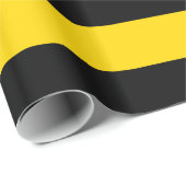 Waarschuwing Geel en zwart Let op Striped Cadeaupapier (Rol Hoek)