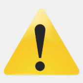 Waarschuwing Geel Sticker (Voorkant)