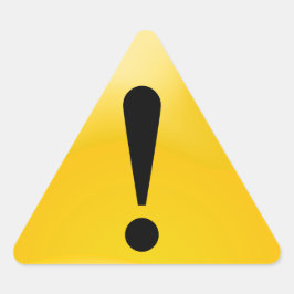 Waarschuwing Geel Sticker