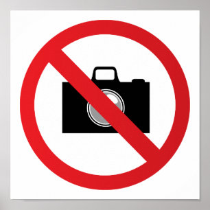Waarschuwing: geen camera poster