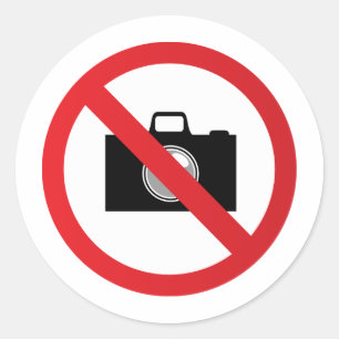 Waarschuwing: geen camera ronde sticker