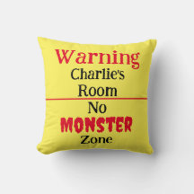Waarschuwing geen monster zone geruststellen kinde
