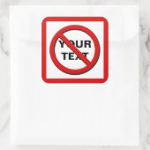 Waarschuwing Geen symbool Grote aangepaste Sticker (Tas)