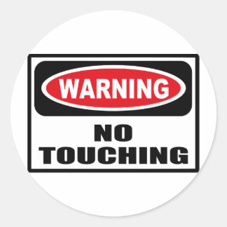 Waarschuwing: geen verklikker ronde sticker
