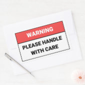 Waarschuwing Gelieve met de Sticker van de zorg om (Envelop)