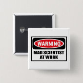 Waarschuwing GEMAAKT WETENSCHAPPELIJK OP DE Button (Voorkant /achterkant)