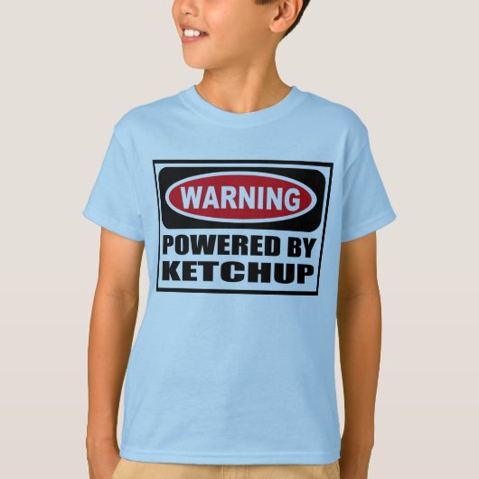 Waarschuwing GEMACHTIGD DOOR T-Shirt Kind KETCHUP (Voorkant)