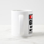 Waarschuwing Genius hard op het werk stoort niet Grote Koffiekop (Achterkant)