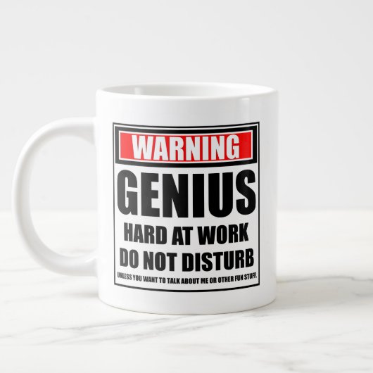 Waarschuwing Genius hard op het werk stoort niet Grote Koffiekop (Links)