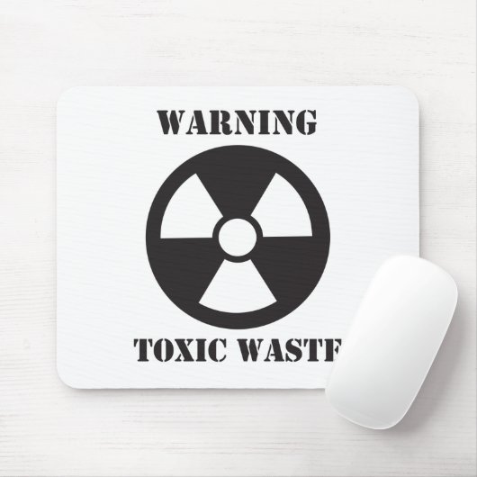 Waarschuwing - giftig afval muismat (Met muis)