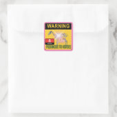 Waarschuwing giftig voor paarden vierkante sticker (Tas)