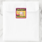 Waarschuwing Giftig voor paarden vierkante sticker (Tas)