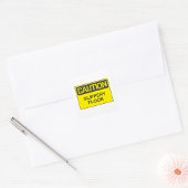 Waarschuwing Glibberige Vloer Bord Vierkante Sticker