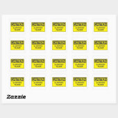 Waarschuwing Glibberige Vloer Bord Vierkante Sticker (Vel)