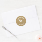Waarschuwing Glutenallergie Ronde Sticker (Envelop)