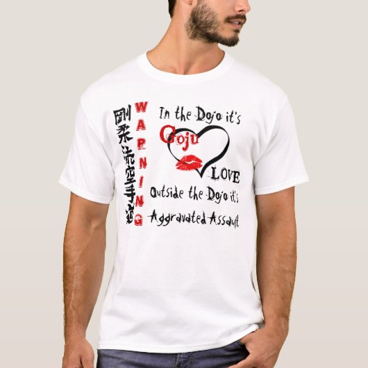Waarschuwing Goju LOVE T-shirt (Voorkant)