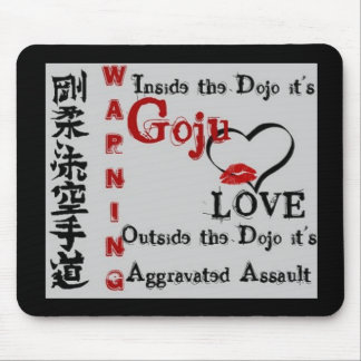 Waarschuwing Goju Ryu Karate do Kanji Muismat