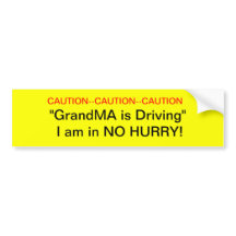 Waarschuwing GrandMa Driver Bumpersticker