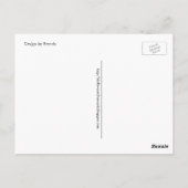 Waarschuwing! Grappig geel briefkaart over briefka (Achterkant)