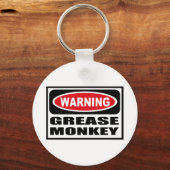 Waarschuwing GREASE MONKEY Sleutelhanger (Voorkant)