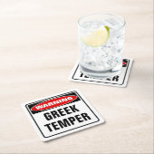 Waarschuwing Griekse temperatuur Kartonnen Onderzetters (Insitu)