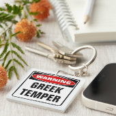 Waarschuwing Griekse temperatuur Sleutelhanger (Voorkant Rechts)