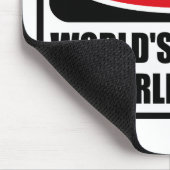 Waarschuwing GROOTSTE VRIENDIN Mousepad TER WERELD Muismat (Hoek)