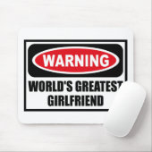 Waarschuwing GROOTSTE VRIENDIN Mousepad TER WERELD Muismat (Met muis)