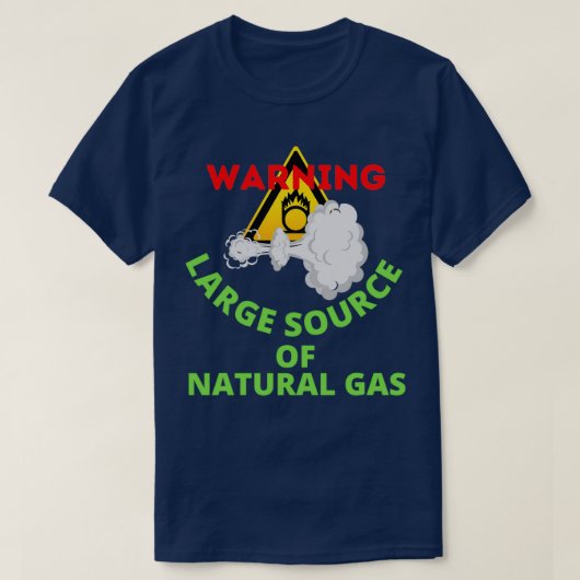 waarschuwing grote aardgasbron 17 t-shirt (Design voorkant)
