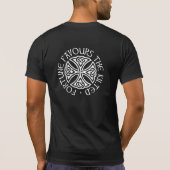 Waarschuwing - grote objecten onder kilt t-shirt (Achterkant)