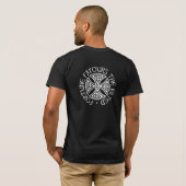 Waarschuwing - grote objecten onder kilt t-shirt (Achterkant volledig)