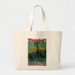 Waarschuwing! Grote Tote Bag