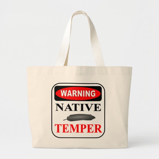 WAARSCHUWING GROTE TOTE BAG (Voorkant)