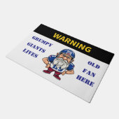 Waarschuwing Grumpy Old Giants Fan woont hier Deurmat (Schuin)