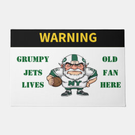 Waarschuwing Grumpy Old Jets Fan woont hier Deurmat
