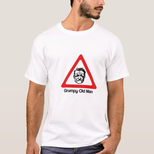 Waarschuwing: Grumpy Old Man T-shirt (Voorkant)