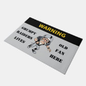 Waarschuwing Grumpy Old Raiders Fan woont hier Deurmat (Schuin)