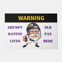 Waarschuwing Grumpy Old Ravens Fan woont hier Deurmat