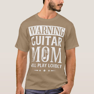 Waarschuwing Guitar Mam zal luid spelen, Guitar Mu T-shirt